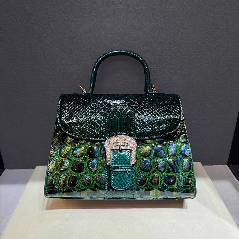 Luxury Brand 2025 Women's Bag Crocodile Leather New Handbag Shoulder Cross Body Bags for Women Сумка Женская