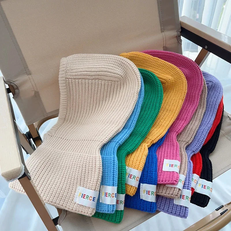 2-8 Years Old Boys Girls Beanie Hat  Balaclava Scarf Wrap Winter Windproof Face Covering for Skiing Climbing Outdoor Caps
