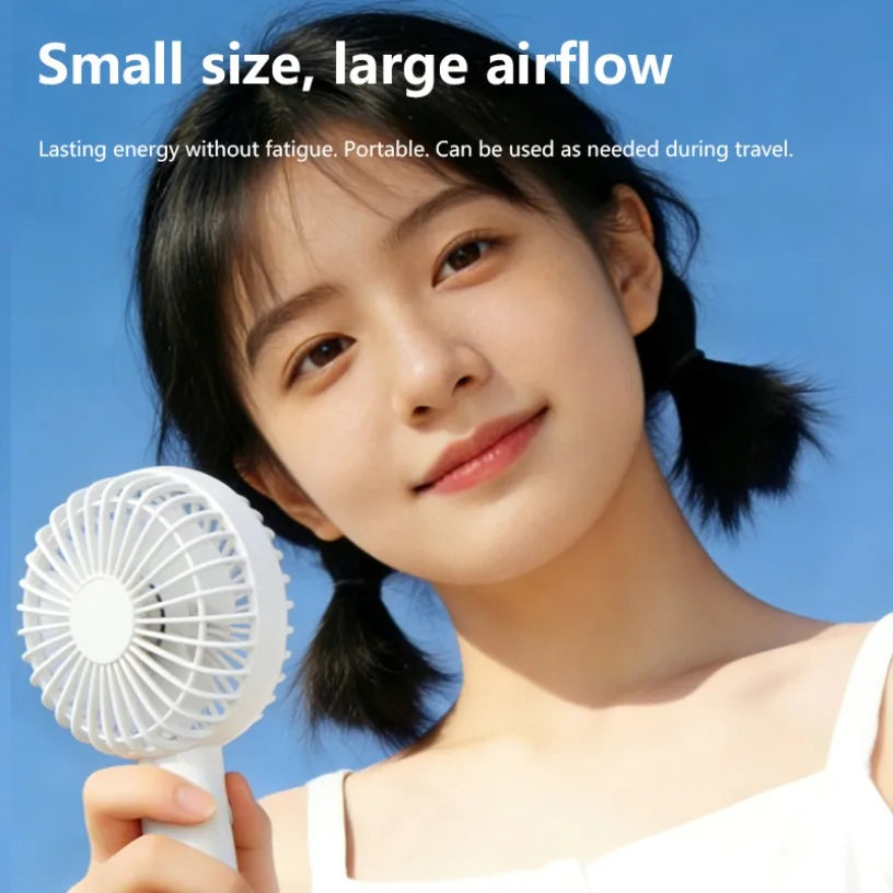5 Levels Air Cooling Fan with Buckle Portable Handheld Fan LED Screen Outdoor for Home Office Outdoor USB-C Rechargeable Fans