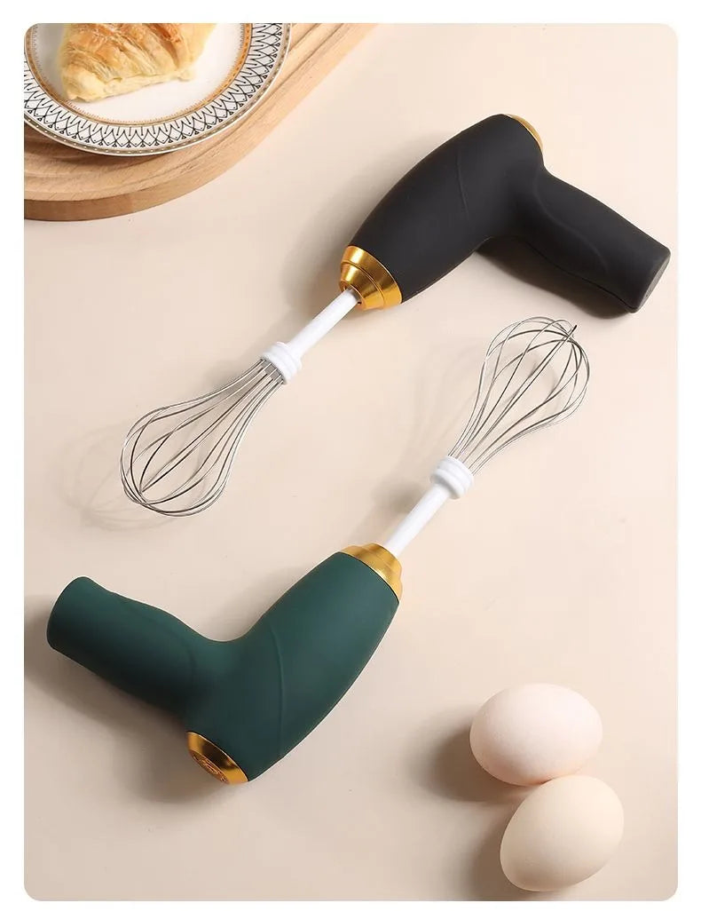 1 Electric Mixer, Egg Beater, Double Stick, 3-Speed Gun Style Cake Cream Mixer, Batter Mixer, Food Mixer