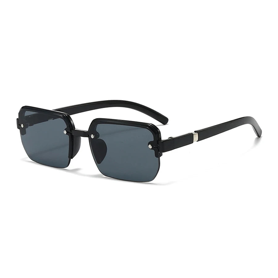 Rimless Sunglasses Rectangle Fashion Popular Men Shades Small Square Sun Glasses For Female Male Summer Traveling Oculos