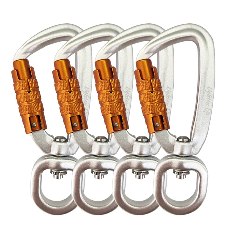 Safety Carabiner Clip Auto Locking 360 Rotational Hook 4KN Pull for Dog Leash Hammocks Backpacks Outdoor Climbing Accessories