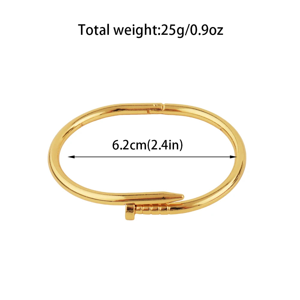 Bracelets Woman Gold Plated Simple Hip-hop Punk Personality Fashion High Stainless Steel Italian Men Sale Jewelry Accessories