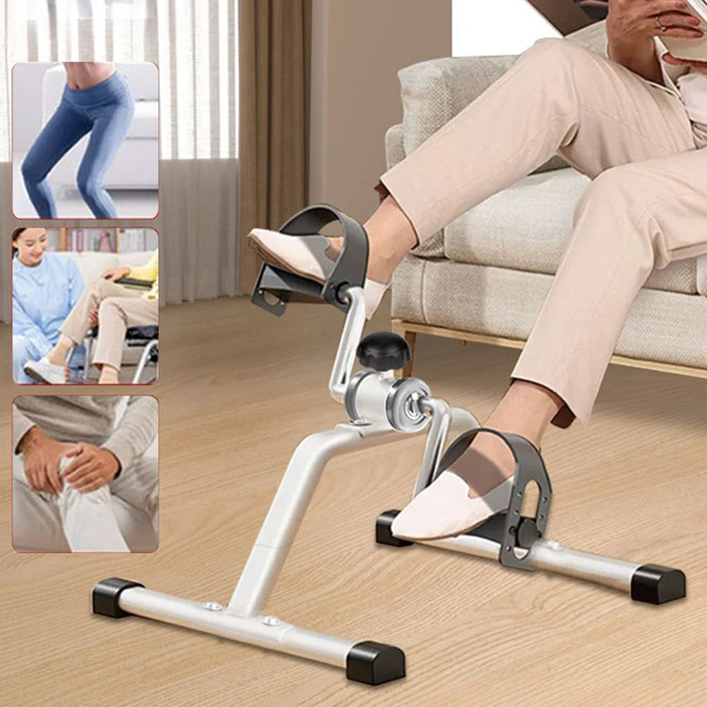 Mini Foldable Arm Leg Exercise Bike with Adjustable Resistance Under Desk Bike Cycle Pedal Exerciser for Home Exercise
