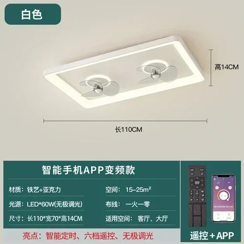 Bedroom fan lamp minimalist round modern minimalist dining room fan integrated master bedroom ceiling lamp electric fan 220V