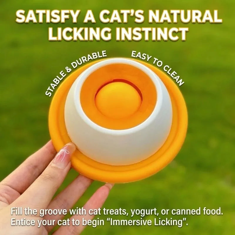 Pet Lick Feeder Bowl, Non-Slip Slow Feeder for Dogs Cats, Interactive Treat Toy for Oral Stimulation & Anxiety Relief
