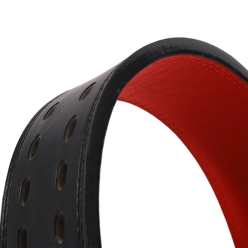 Weightlifting Belt Cowhide Leather Lever Buckle Waist Support Powerlifting Strong Pull Squat Deadlift Gym Training Powerlifters