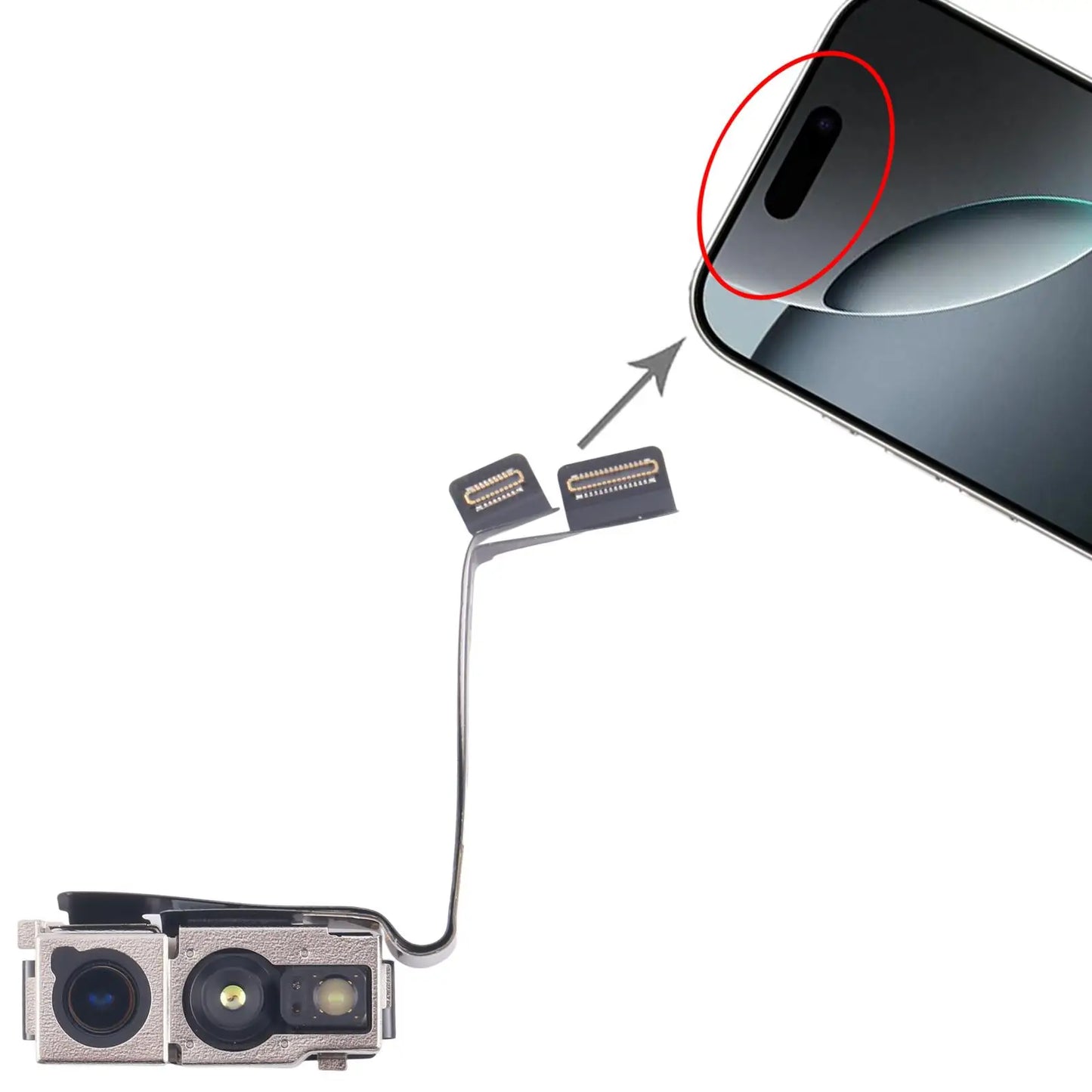 Repair Assistant Front Facing Camera For iPhone 16 / 16 Plus / 16 Pro / 16 Pro Max, Support Repair Assistant Testing & Face ID