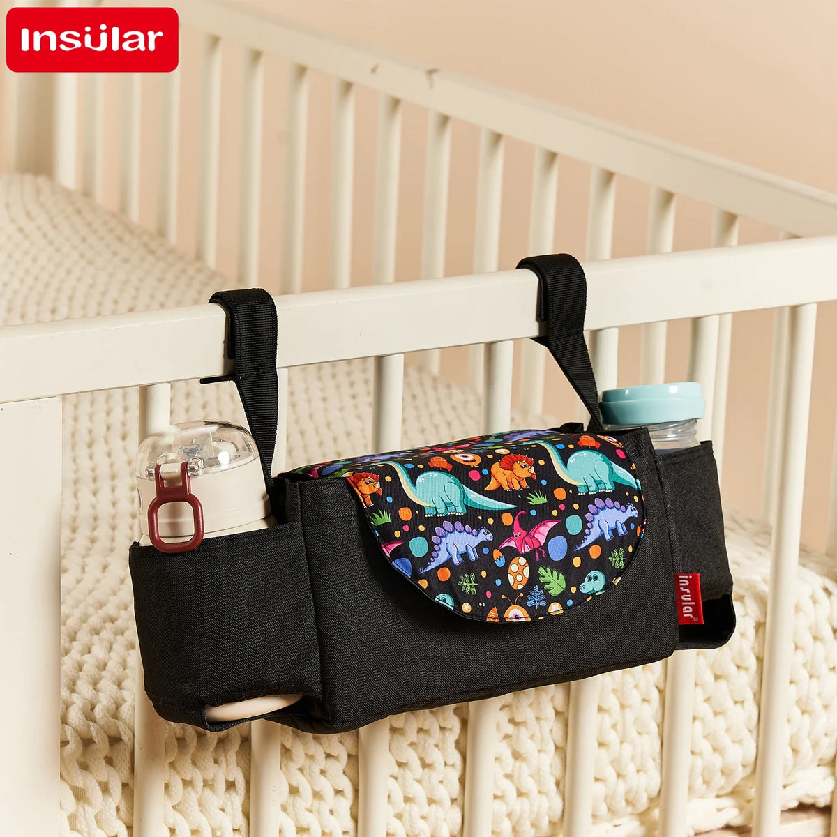 Baby Stroller Bag Pram Organizer Stroller Accessories Stroller Cup Holder Cover Trolley Organizer Pouch Travel Accessories