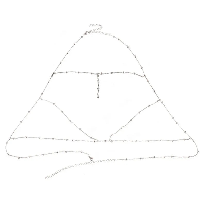 1pcs Jewelry Bust Chain Bikini Belly Chain Female Waist Chain Beach Body Chain Choker Necklace Jewelry For Women