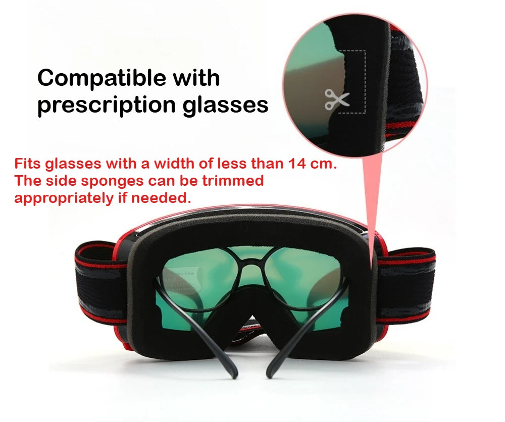 Double Layer UV400 Ski Goggles Anti-Fog Anti-UV UV400 REVO TPU Glasses Eyewear for Adult Skiing Outdoor Sports Snowboard Winter