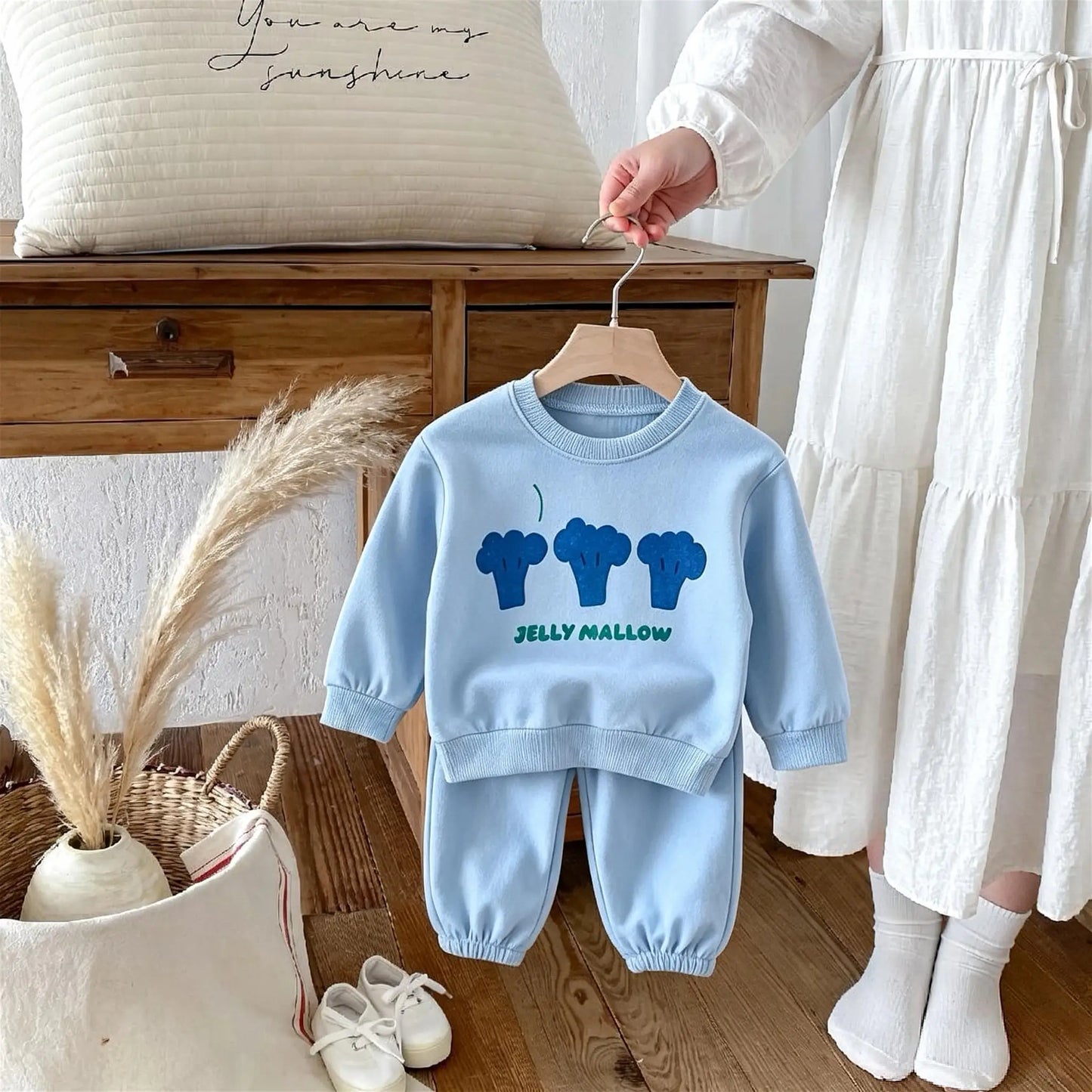 6m-6y Toddler Costume Suit Autumn Long Sleeve Casual Tracksuits Kids Sweatshirt + Pants Two Piece Set Cartoon Outfits Children's