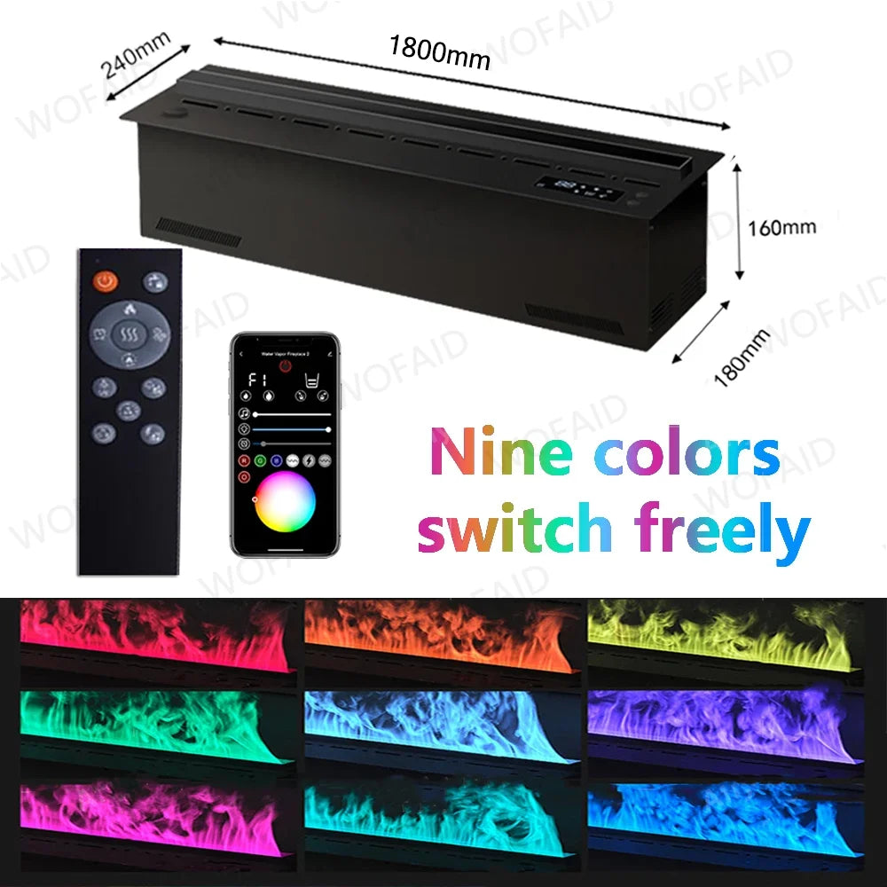 WOFAID 5 Year Warranty 3d Automizing Water Vapor Electric Fireplace Artificial Fire Flame for Living Room Decoration Fireplace