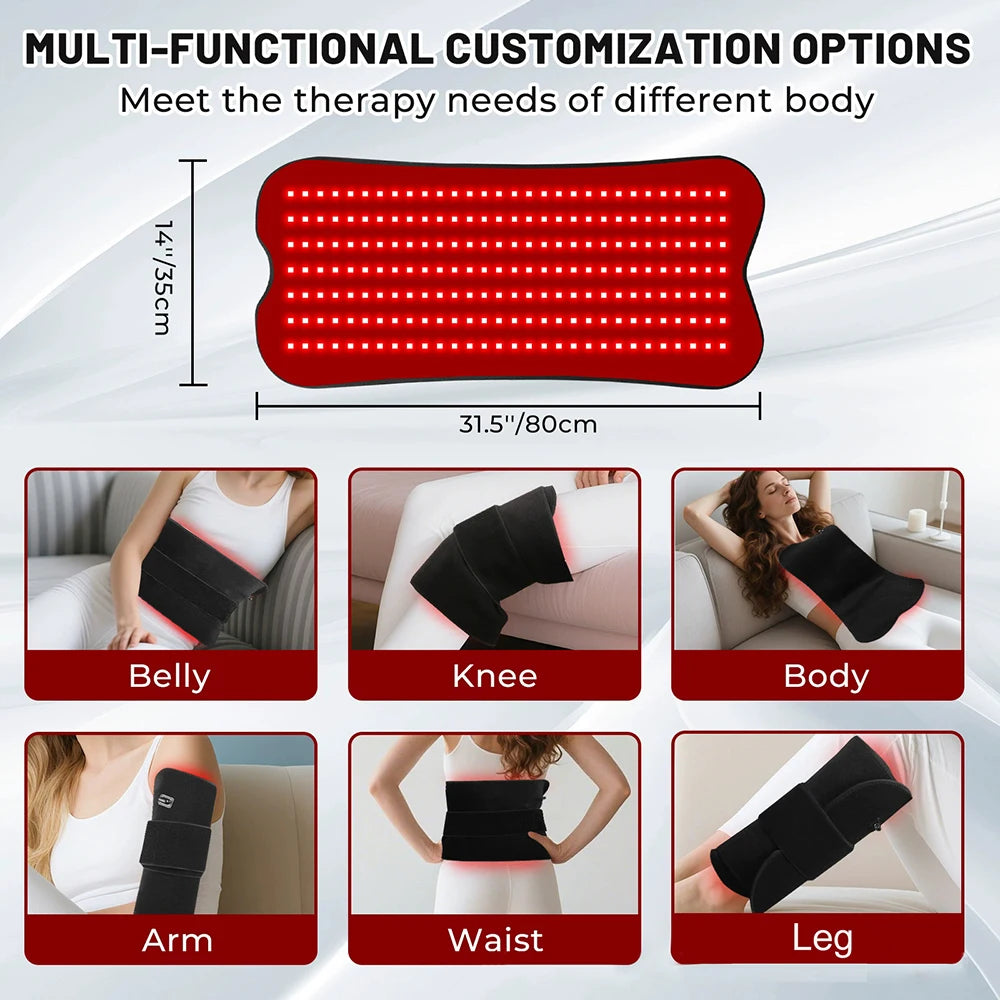 210 LEDs red Infrared Light Therapy Pad Beauty Devices portable 660nm 850nm Relax Pad for face,body back knee hands feet relief