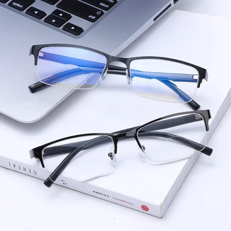 Intelligent Progressive Reading Glasses for Man Woman Near and Dual-Use Anti Blue Light Blocking Automatic Adjustment Eyewear