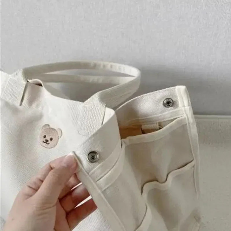 Large Capacity Mommy Bag Baby Diaper Bags Newborn Nappy Feeding Bottle Canvas Storage Pouch Fashion Mom Handbags Stroller Bag