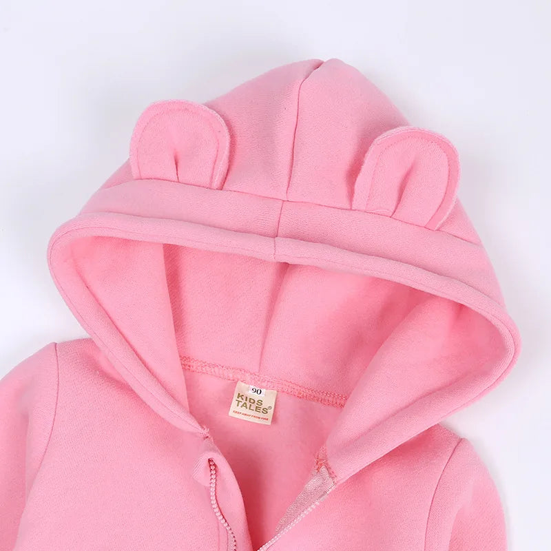 Baby Jumpsuits Rompers Winter Hooded Outfit Hoodies One-pieces Growings Zipper Jumpers Boys Girls Newborn 59-90cm Ropa De Bebe