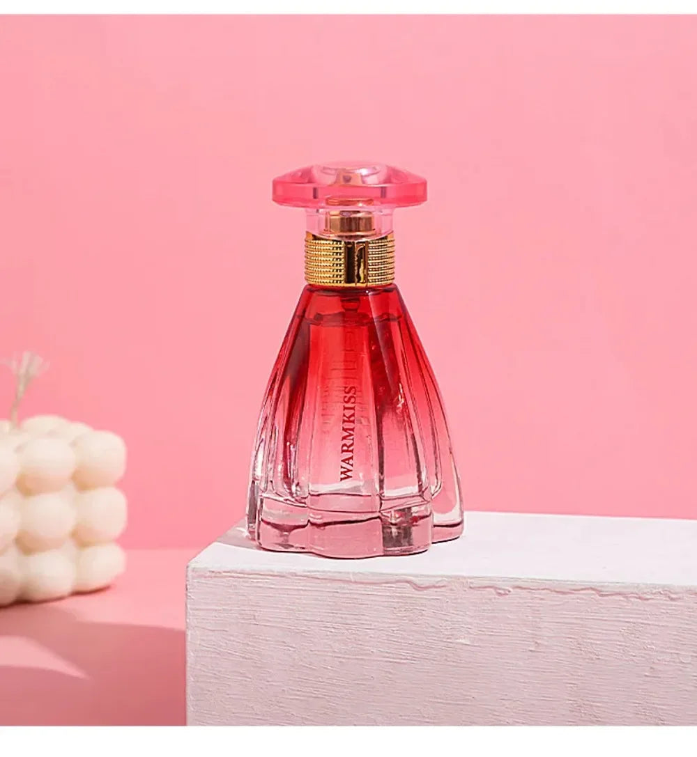 50ml WARMKISS Ladies Perfume Red Gradient Skirt Shape Bottle Long Lasting Sweet Floral Fruity Scent Valentine Dating Gift