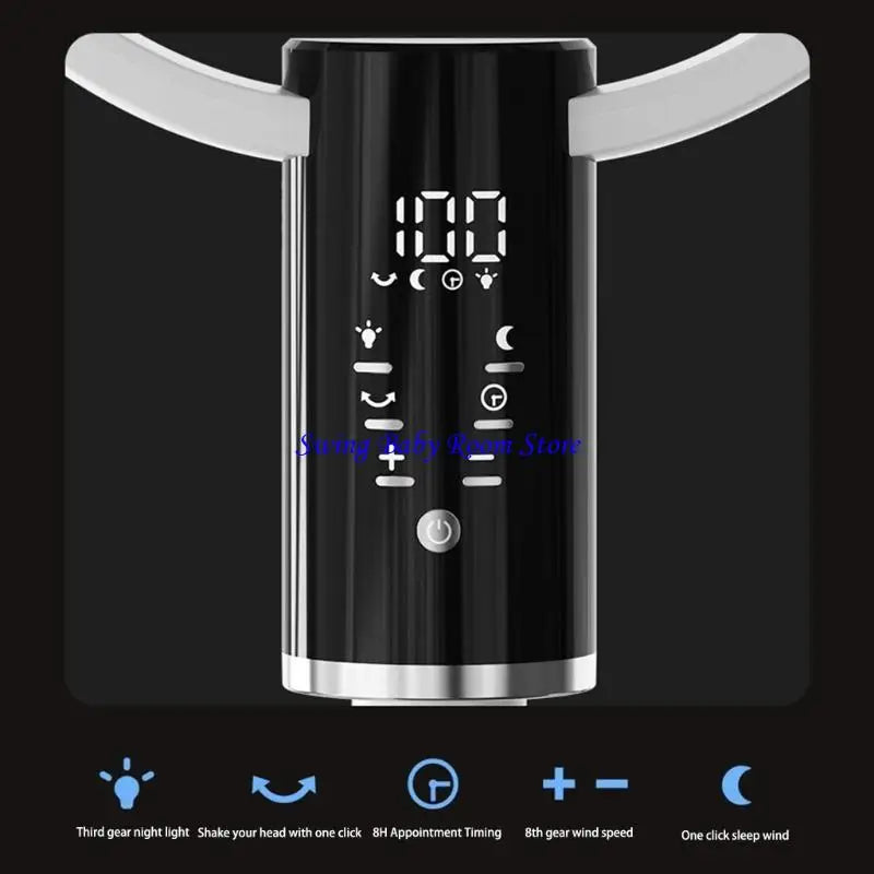 High Efficiency Floor Fan with Wide Angle Airflows Distribution Portable Air Circulator Remote Control Bedroom Quiet Fan
