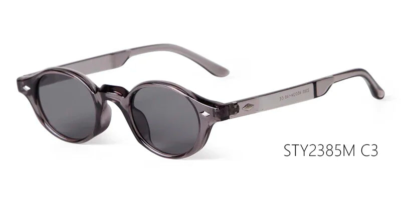 Retro Small Oval Sunglasses Women Brand Design Rivet Blue Tortoise Shell Sun Glasses Outdoor Men Shades Female UV Oculos De Sol