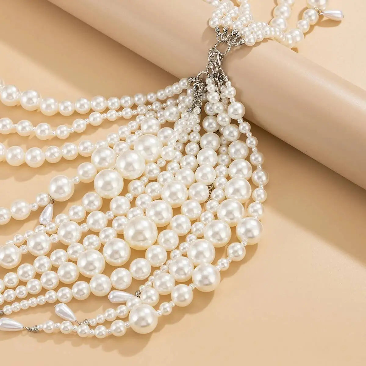 SHIXIN Elegant Multi-layer Imitation Pearl Body Chain for Women Luxury Strap Bralette Chest Chain Waist Chains Wedding Jewelry