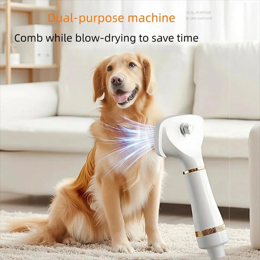 Small Dog Dryer Pet Heating Hair Puppy Dryer Cat Hair Blow and Comb 2in1 Hair Dryer for Small Middle Dogs Quick Drying