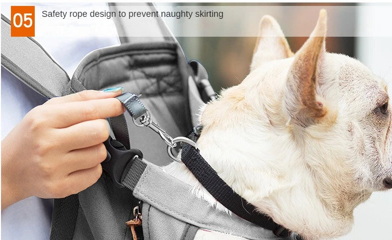 Internet Celebrity Pet Backpack Breathable Canvas Cat Bag Portable Travel  Bag  French Bucket Dog Backpack  Pet Supplies Outdoor