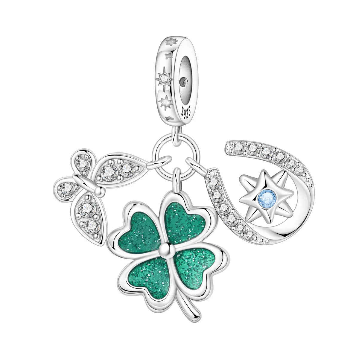 925 Sterling Silver Two-tone Symmetrical Angel Wing Pendant Necklace for Women Lucky Symbol Original Jewelry Party Couple Gift