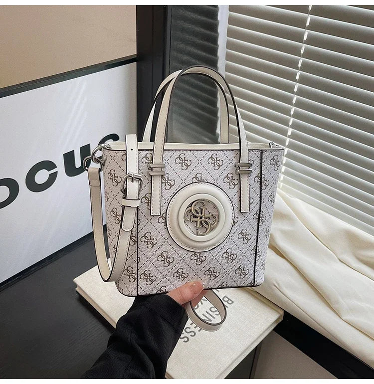 Vintage Leather Diaper Bag For Ladies High-end Simple Fashionable Classic Design Trendy Large Capacity Commuter Backpack
