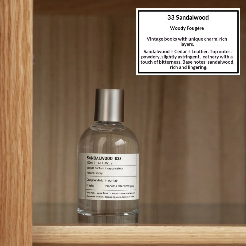 50ML 100ML Brand Perfume Sandalwood Unisex Perfume Men Spray Long Lasting Citrus Light Fragrance Women Seductive Romance Gift