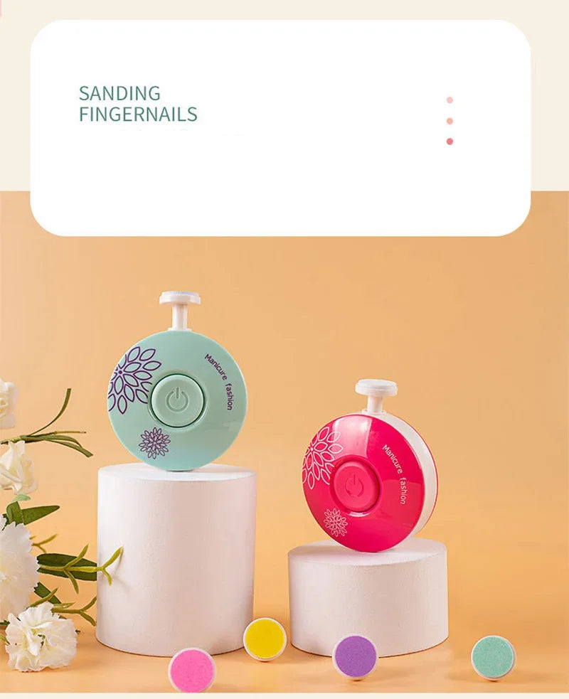 Electric Baby Nail Trimmer Kit Infant Manicure Set Kid Nail Polisher Baby Nail Clipper Cutter Scissors Hygiene Tool For Newborn