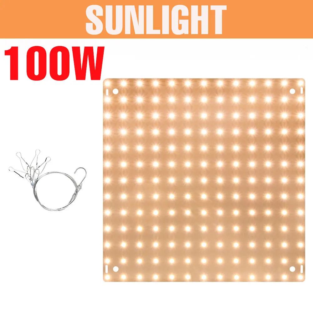 200W LED Grow Light Full Spectrum Quantum Board Plant Cultivation Lamp For Indoor Potted Flower Greenhouse Tent Tomato Vegetable