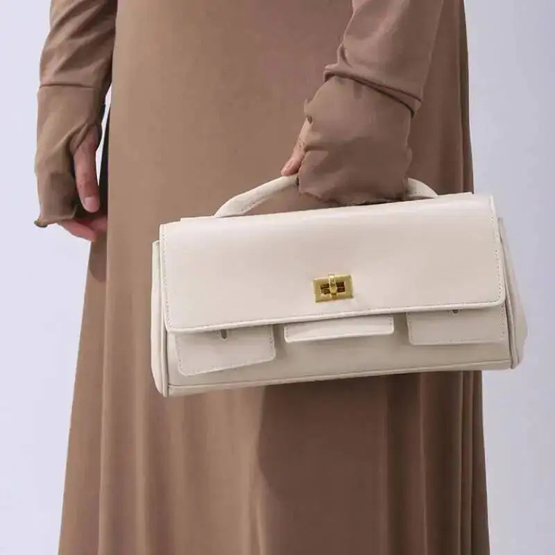 2025 New Luxury Design Top-Handle Bag For Women Evening Handbag Long Purse Solid Color Pu Shoulder Bags Fashionable Outfits