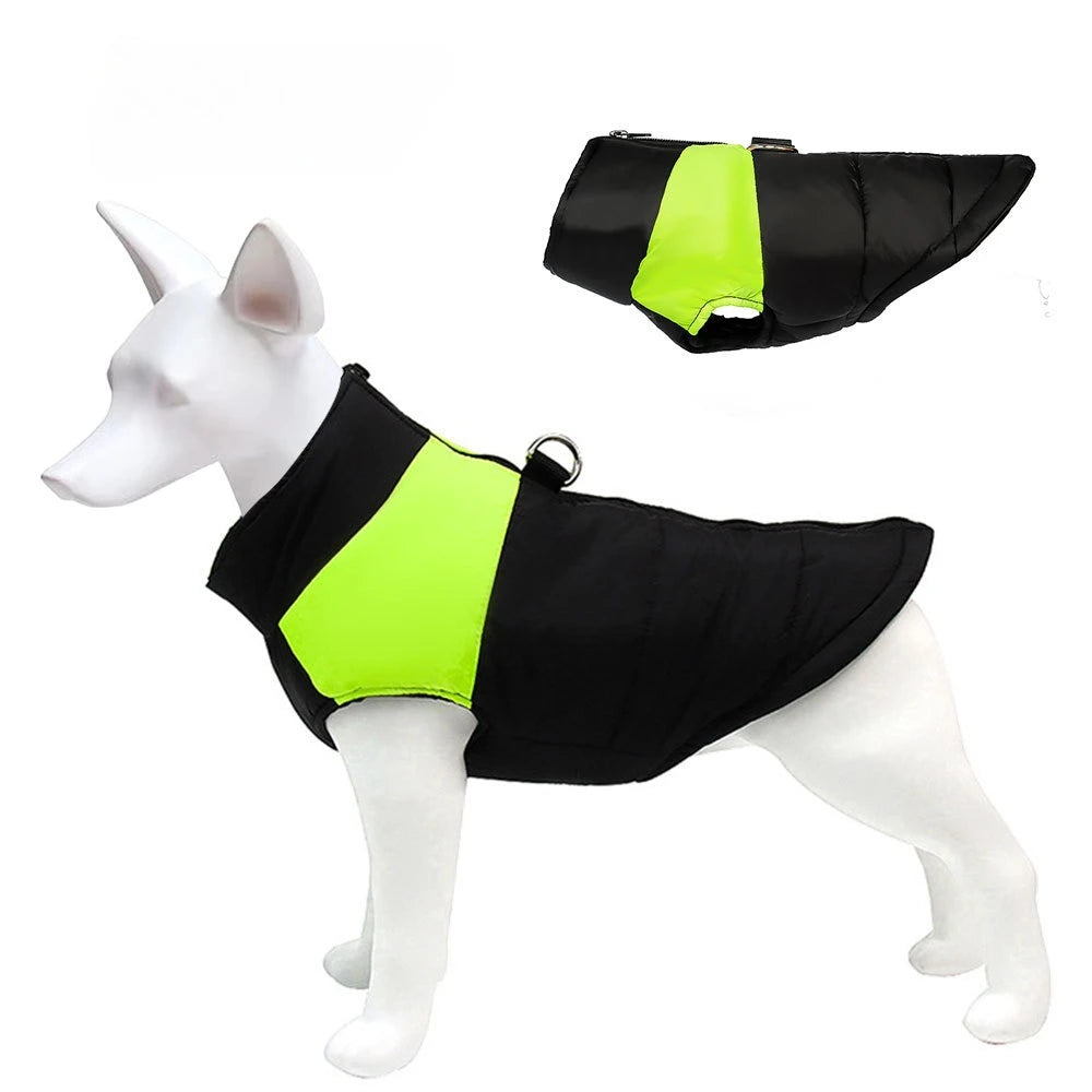 Warm Dog Coats Vest, Waterproof Dogs Jacket Fleece Pet Winter Cold Weather Coat Dogs Cozy Snow Jackets Outfits for Dogs Puppy