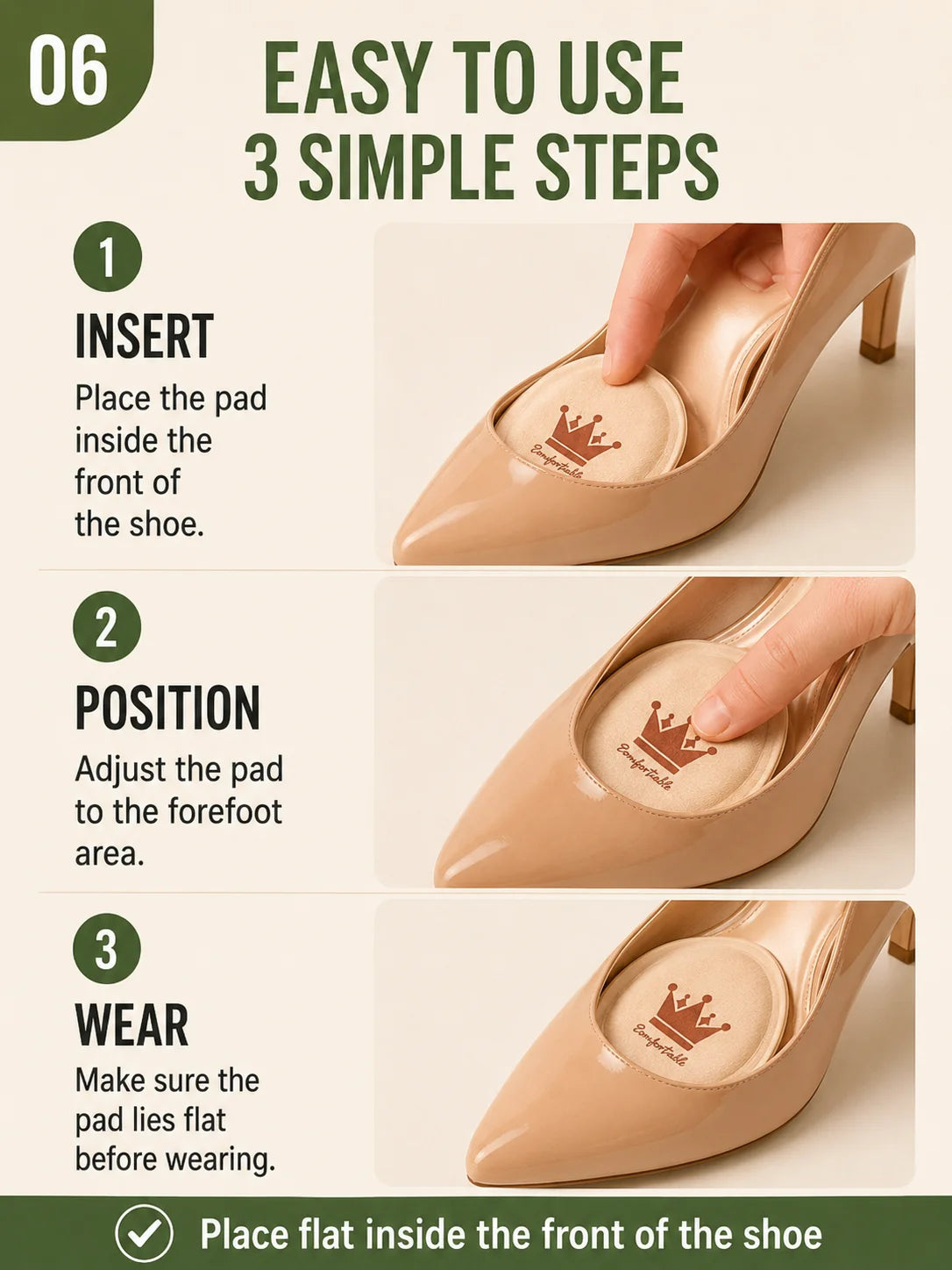 Women Forefoot Pad Pain Relief Insert Half Insoles High Heel Shoes Non-slip Cushion Shoe Breathable Sweat Absorbing Foot Pads