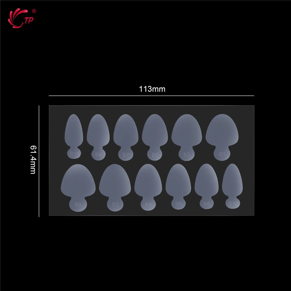 TP 24pcs French Dual Form Nail Silicone Pad for Nail Gel Polish Reusable Soft Top Mold Duet System Nail Forms Stickers Nail Tool