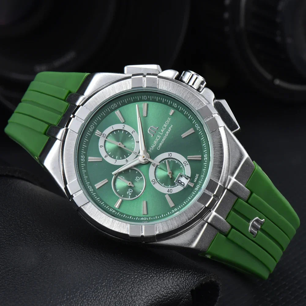 High Quality Maurice Lacroix Brand Watches For Mens Multifunction Chronograph WristWatch Business Precious Quartz AAA Male Clock