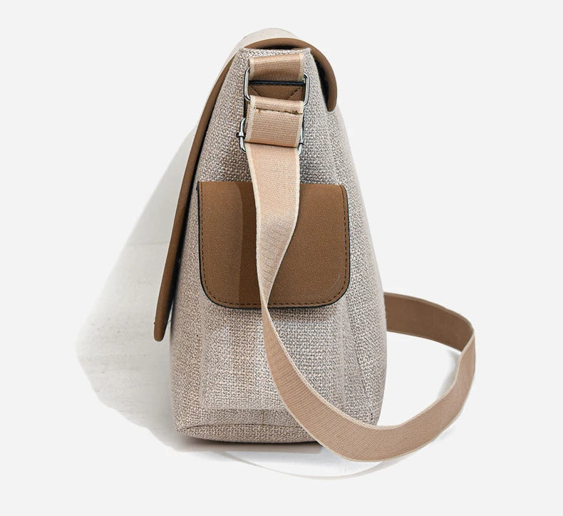 New Women's Large Capacity Canvas Shoulder Bag Casual Tote Handbag Trendy Messenger Bag for Everyday Use