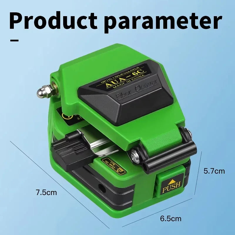 AUA-6C Fiber Cleaver FTTH Cable Fiber Optic Cutting Knife Tools Cutter Three-in-one Clamp Slot 16 Surface Blade