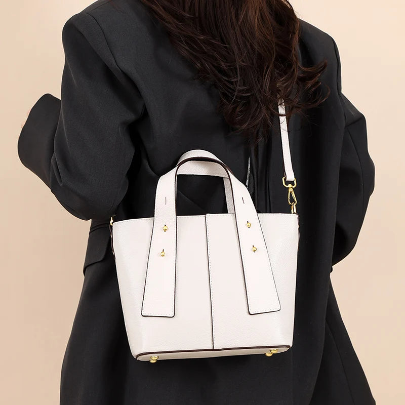 100% Genuine Leather Handbags for Women Fashion Small Shoulder Bag Ladies Cowhide Crossbody Bag Luxury Messenger Bags Designer