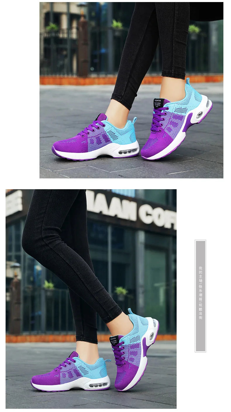 Mesh Women Running Shoes Breathable Casual Shoes Outdoor Light Weight Pink Tenis Sports Shoes Casual Walking Sneakers for Wamen