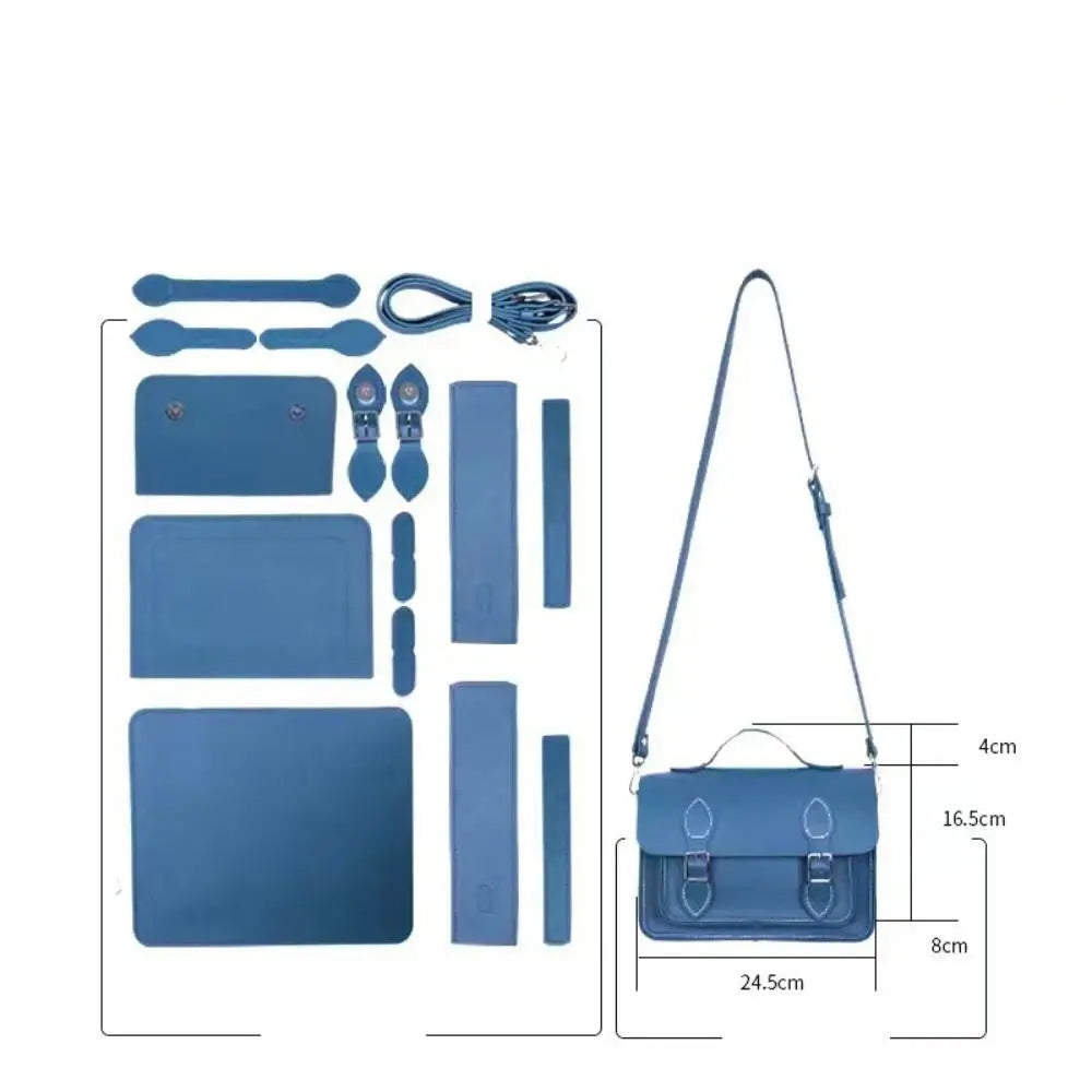 New PU Leather DIY Material Bag DIY 10 Colors Shoulder Crossbody Bag Hand-stitched Self-made Bag Women