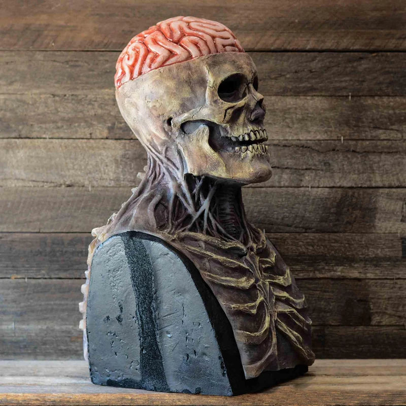 Halloween  Costumes Accessory Props Horror Brain Skull Headgear Cosplay Scary  Head Latex Mask