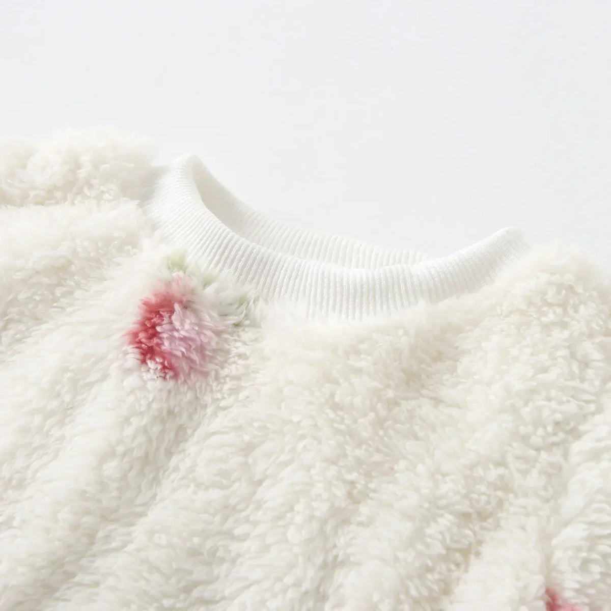 Winter Long Sleeve Baby Outfits Sets Little Kids Tops + Pants Cute Fleece Thickened Floral Clothing