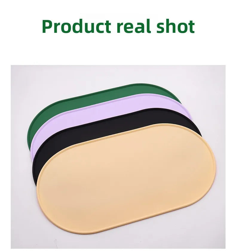 Silicone pet feeding dog and cat bowl food mat, non stick waterproof pet food feeding mat,anti slip dog feeder,splash proof tray