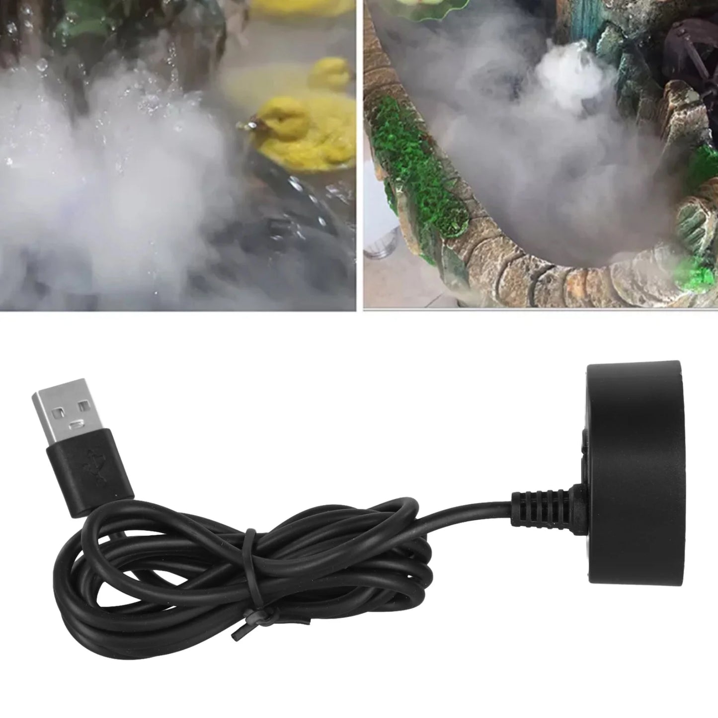 1 Pcs 5V USB Fountain Mist Maker Small Rockery Water Fish Tank Landscaping Mist Maker Garden Outdoor Sprayer