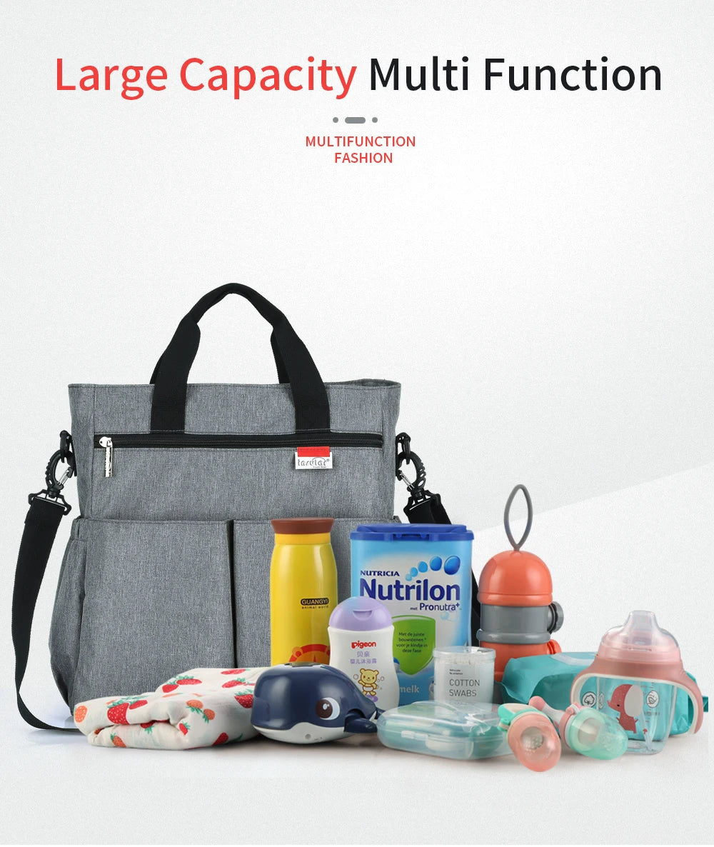 Fashionable Insular Baby Diaper Bag for Mothers Waterproof Multifunctional Nappy Organizer with Stroller Strap Changing Bag