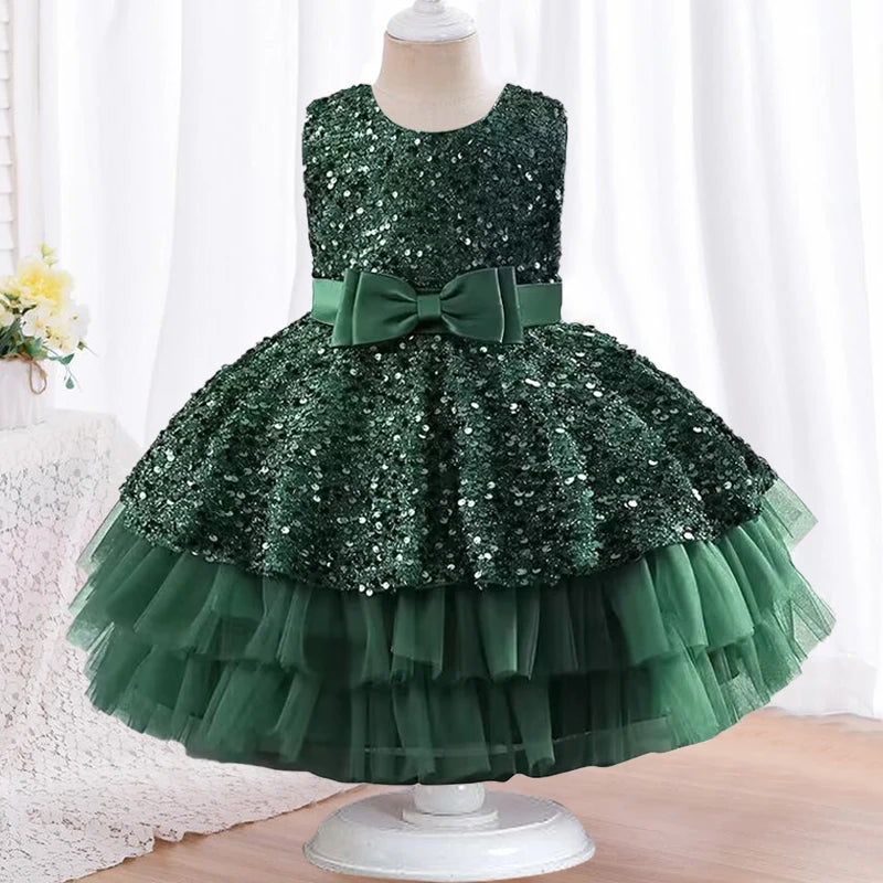 NEW Baby Dress Lace Flower Christening Baptism Clothes Newborn Kids Girls First Years Birthday Princess Infant Party Costume