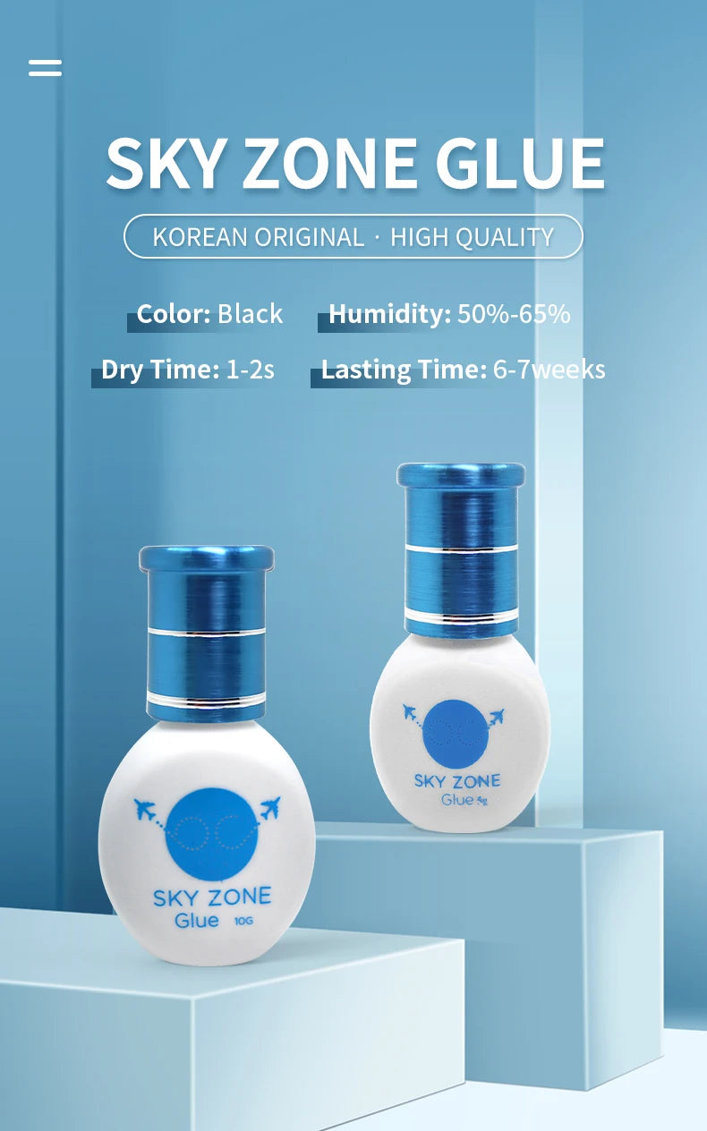 Sky Zone Eyelash Extensions Glue 5g Professional Korea Sky False Lash Glue with Sealed Bag Makeup Tools Shop Supplies