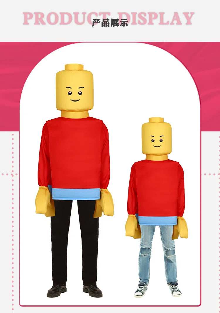 Halloween  Brickheadz Cosplay Costumes for Funny Costume Parties and Stage Performances